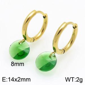 Stainless Steel Stone&Crystal Earring - KE120738-Z