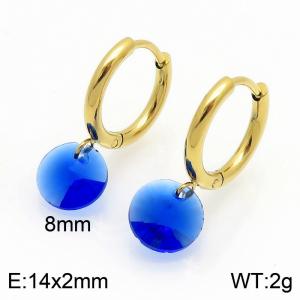 Stainless Steel Stone&Crystal Earring - KE120741-Z