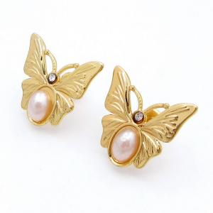 SS Gold-Plating Earring - KE120768-HF