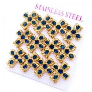 Stainless Steel Stone&Crystal Earring - KE120820-HR