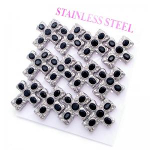 Stainless Steel Stone&Crystal Earring - KE120823-HR