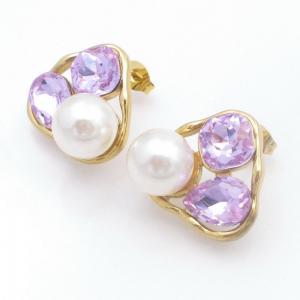 SS Gold-Plating Earring - KE120879-SP