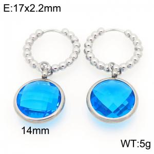 Stainless Steel Stone&Crystal Earring - KE121191-Z
