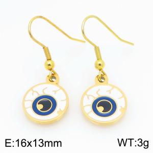 Stainless steel Halloween EYE Dripping Oil earrings for ladies as Jewelry Gifts - KE121270-Z