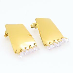 Stainless Steel Stone&Crystal Earring - KE121304-HM