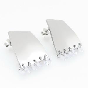 Stainless Steel Stone&Crystal Earring - KE121305-HM