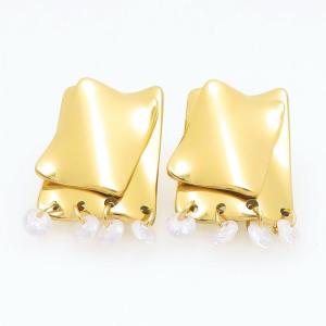 Stainless Steel Stone&Crystal Earring - KE121307-HM