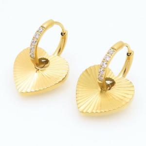 Stainless Steel Stone&Crystal Earring - KE121313-HM