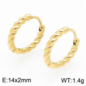 SS Gold-Plating Earring - KE121315-GC