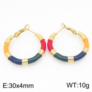 SS Gold-Plating Earring - KE121677-LO