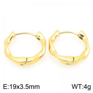 SS Gold-Plating Earring - KE121880-GC