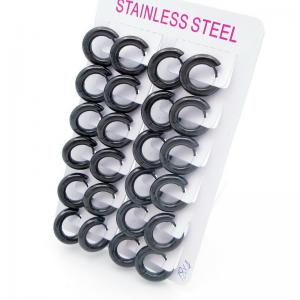 Stainless Steel Black-plating Earring - KE122302-XY