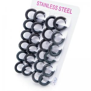 Stainless Steel Black-plating Earring - KE122303-XY