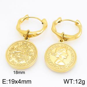SS Gold-Plating Earring - KE122372-Z