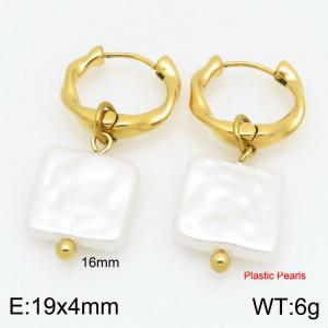 SS Gold-Plating Earring - KE122376-Z