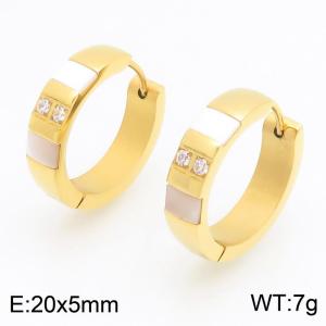 Stainless Steel Stone&Crystal Earring - KE122460-WM