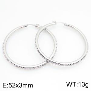 Stainless Steel Stone&Crystal Earring - KE122557-GC