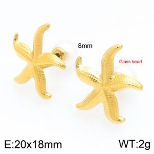 SS Gold-Plating Earring - KE122728-Z