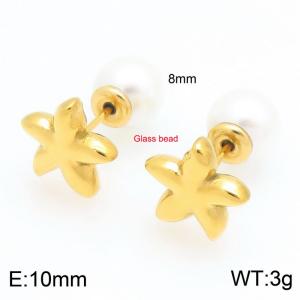 SS Gold-Plating Earring - KE122740-Z