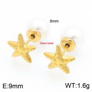 SS Gold-Plating Earring - KE122746-Z