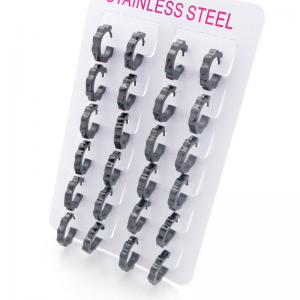 Stainless Steel Black-plating Earring - KE122801-XY