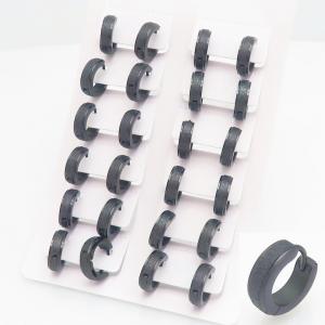 Stainless Steel Black-plating Earring - KE122857-TLS