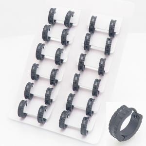 Stainless Steel Black-plating Earring - KE122860-TLS