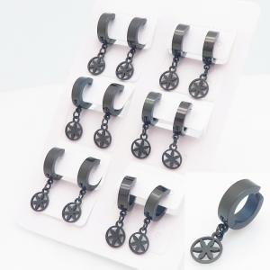 Stainless Steel Black-plating Earring - KE122866-TLS