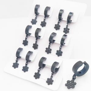 Stainless Steel Black-plating Earring - KE122869-TLS