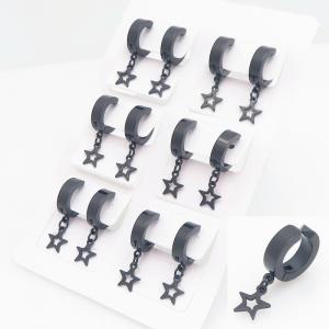 Stainless Steel Black-plating Earring - KE122872-TLS