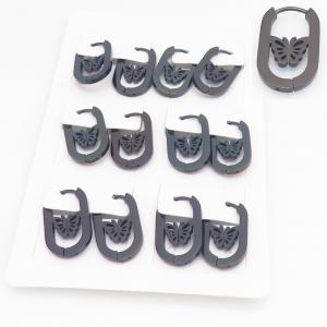 Stainless Steel Black-plating Earring - KE122878-TLS