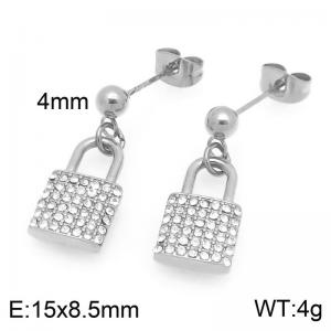 Stainless Steel Stone&Crystal Earring - KE123075-Z