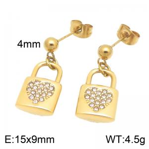 Stainless Steel Stone&Crystal Earring - KE123088-Z