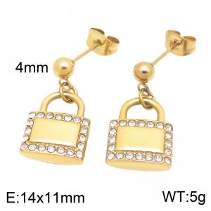 Stainless Steel Stone&Crystal Earring - KE123090-Z