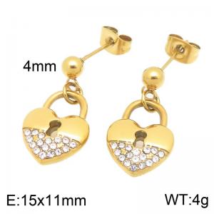 Stainless Steel Stone&Crystal Earring - KE123102-Z