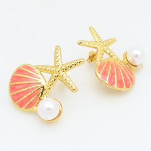 SS Gold-Plating Earring - KE123846-TLA