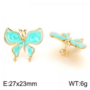 SS Gold-Plating Earring - KE124006-SP