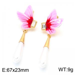 SS Gold-Plating Earring - KE124014-SP