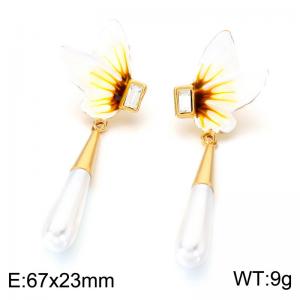 SS Gold-Plating Earring - KE124015-SP
