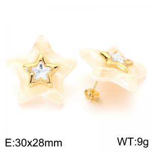 SS Gold-Plating Earring - KE124032-SP