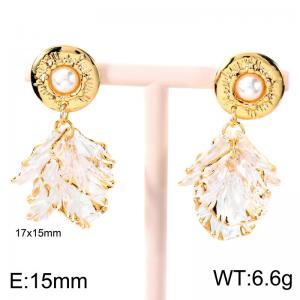 SS Gold-Plating Earring - KE124039-SP
