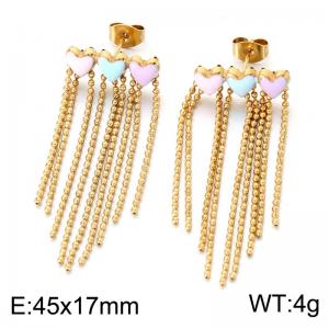 SS Gold-Plating Earring - KE124044-SP