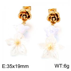 SS Gold-Plating Earring - KE124047-SP