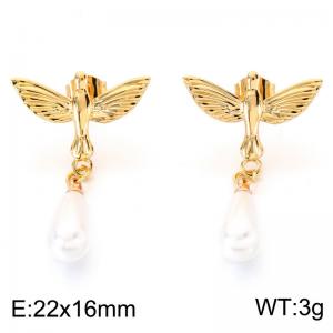 SS Gold-Plating Earring - KE124055-SP