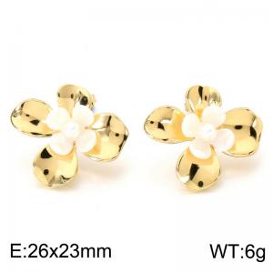 SS Gold-Plating Earring - KE124058-SP