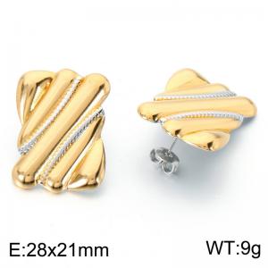 SS Gold-Plating Earring - KE124062-SP