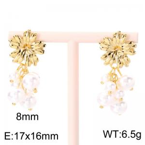 SS Gold-Plating Earring - KE124066-SP