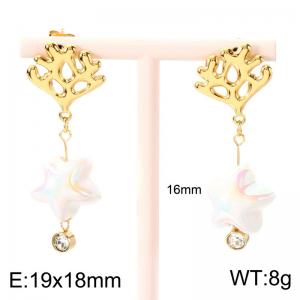 SS Gold-Plating Earring - KE124068-SP