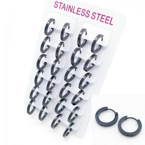 Stainless Steel Black-plating Earring - KE124097-XY