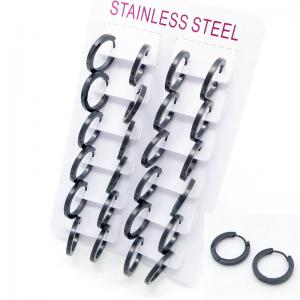 Stainless Steel Black-plating Earring - KE124108-XY